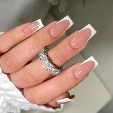 Classic white French tips
